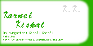 kornel kispal business card